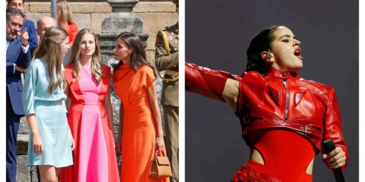 La reina de España y sus hijas asisten a concierto de Rosalía