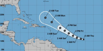 Bret tiene vientos de 110 km/h y sus efectos se sentirán mañana en el país